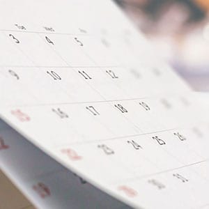 Page of a calendar.